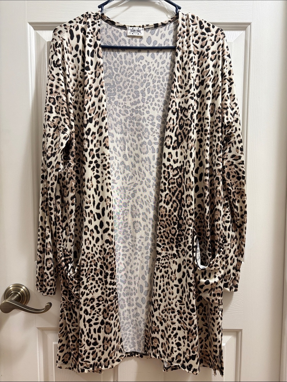 Gentle Fawn Leopard Print Open Cardigan - Beige, Brown, Black Small